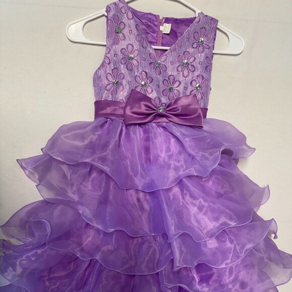 Unk Brand Purple Dress Size 7 Little Girls Formal Party Cosstume - Picture 1 of 8